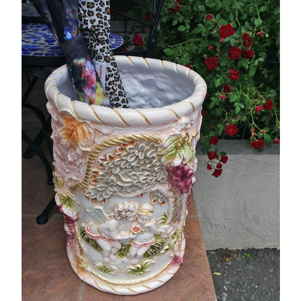 エンジェル　葡萄　傘立て　キズ有 エンジェル 葡萄 傘立て キズ有