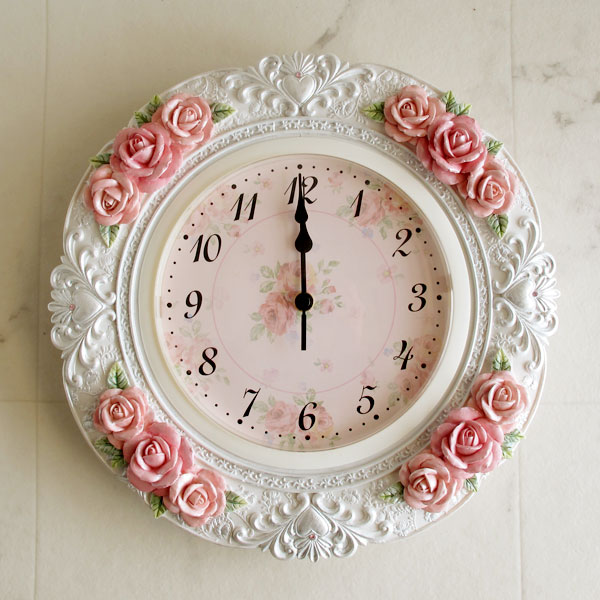薔薇の掛け時計-